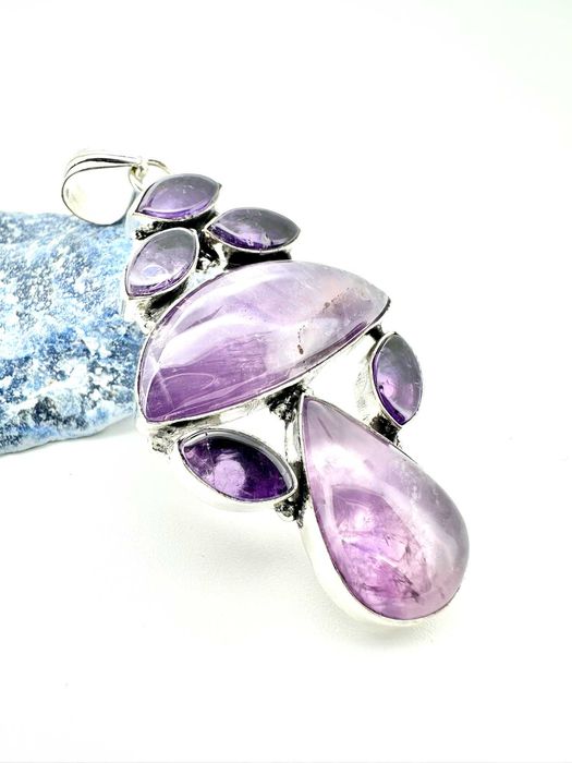 zawieszka, wisio kamień naturalny
Ametyst. Próba 925 unikat