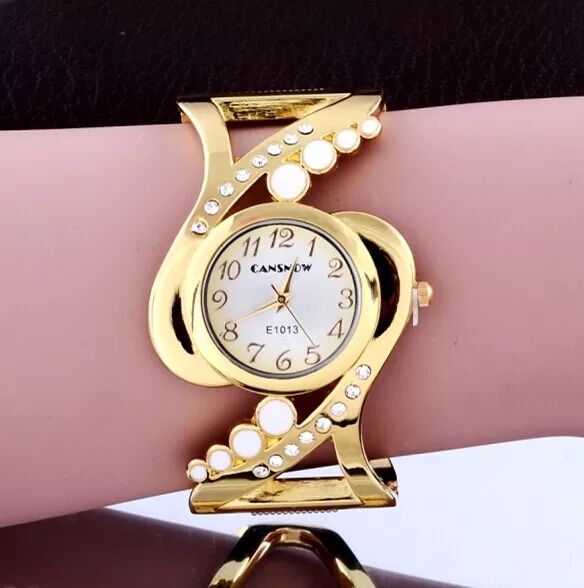 Elegancki zegarek kwarcowy - Bransoleta - Srebrny - Złoty - NOWY
