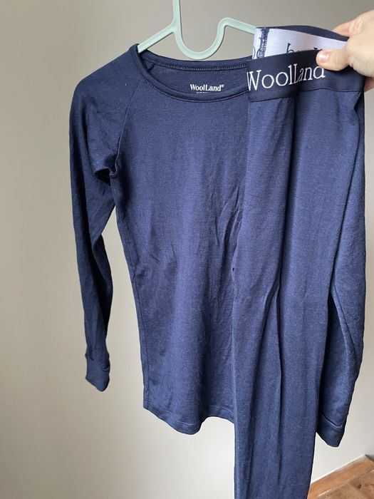 Komplet merino wełna woolland 122-128 getry bluzka