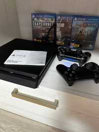 Продам Sony Playstation 4 slim + 2 джойстика!