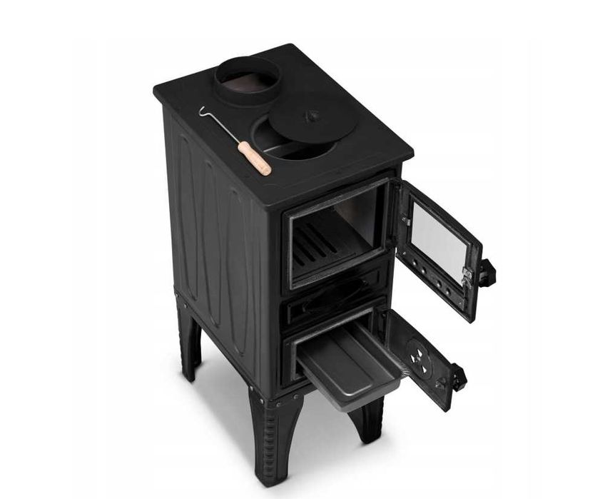 Piec Wolnostojący Jak Kominek Koza Żeliwny z Szybką Fajerką SIGMA