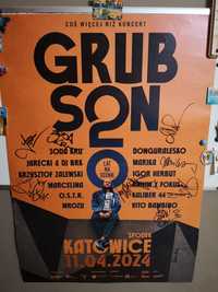Plakat z autografami GrubSon 20 lat na scenie