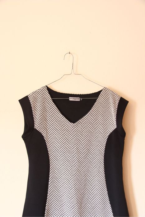 Vestido preto e branco Cadena 42