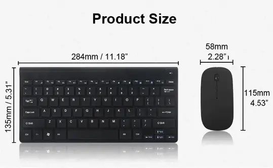 Универсальный беспроводной комплект клавиатуры и мыши KEYBOARD