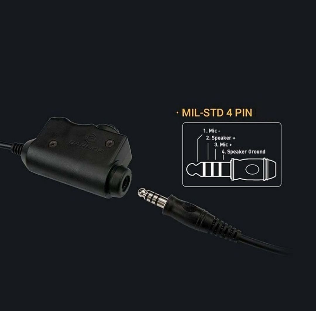 Адаптер гарнітури PTT Тангента Earmor M52 для рацій Моторола DP4400