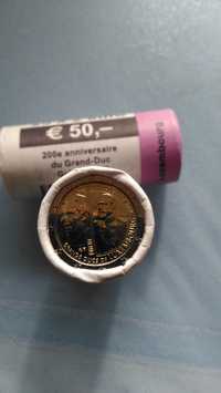 Rolo de moedas 2€ comemorativas William III do Luxemburgo 2017
