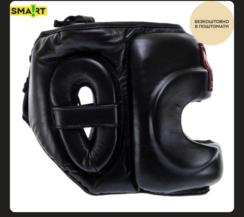 Шлем бокс S новый натур. Кожа .made in pakistan 55-60см