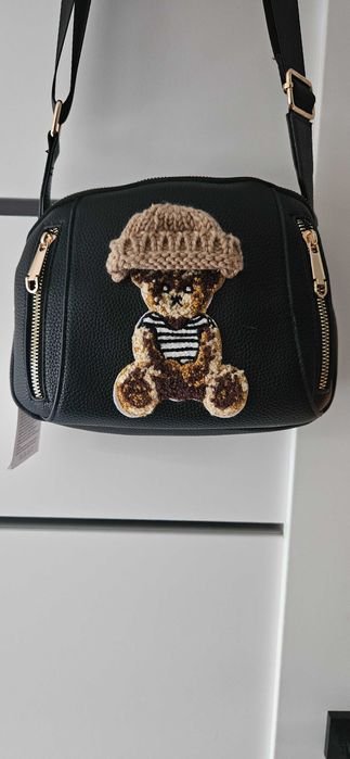 G&T czarno-zlota torebka-listonoszka NOWA z metka