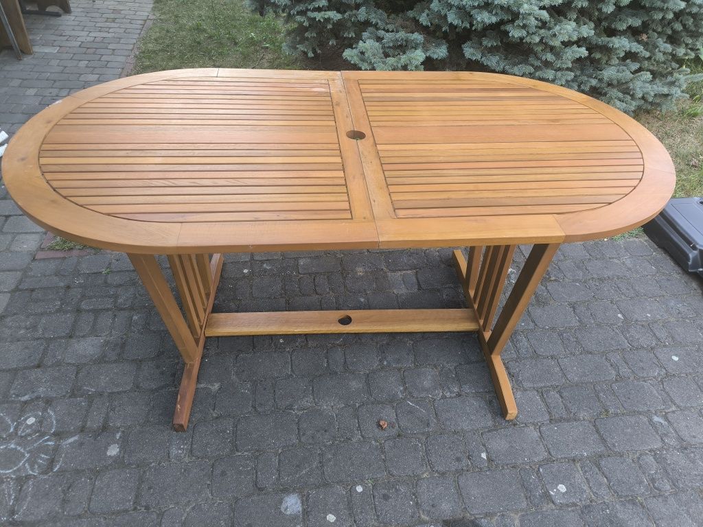 Stół ogrodowy z drewna eukaliptus 160x85