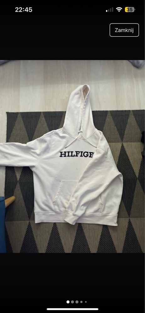 Biała bluza tommy hilfiger