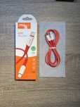 Kabel USB-C do C max 60W oplot czerwony kolor / 100cm