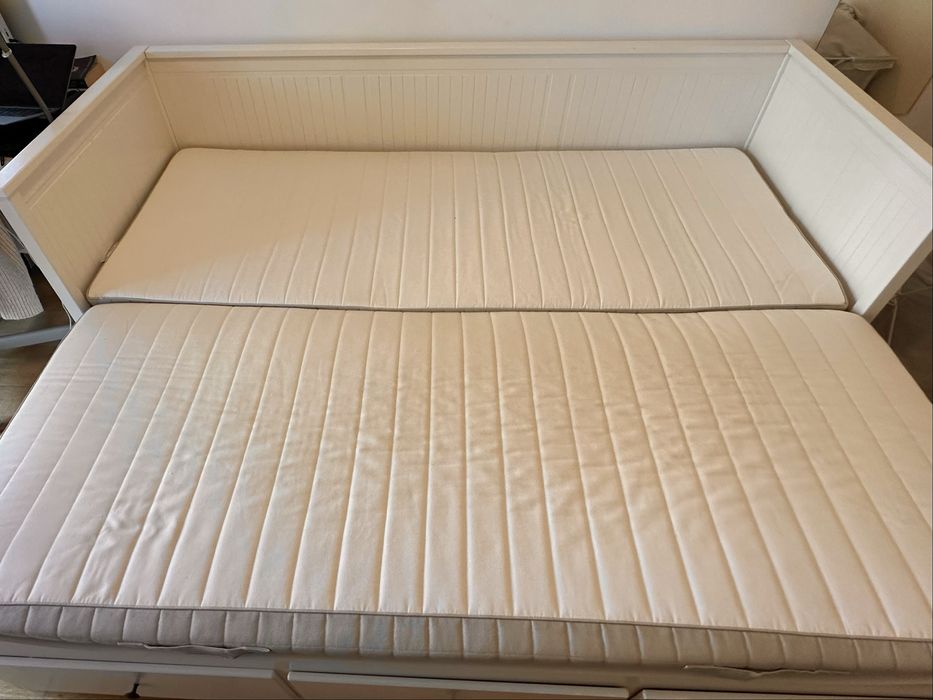 Cama indiv/dupla c/3 gav, branco, 80x200 cm Ikea