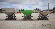 Rozsiewacz nawozu dwutarczowy firmy Langren RS 600, 800, 1000, 1200 L