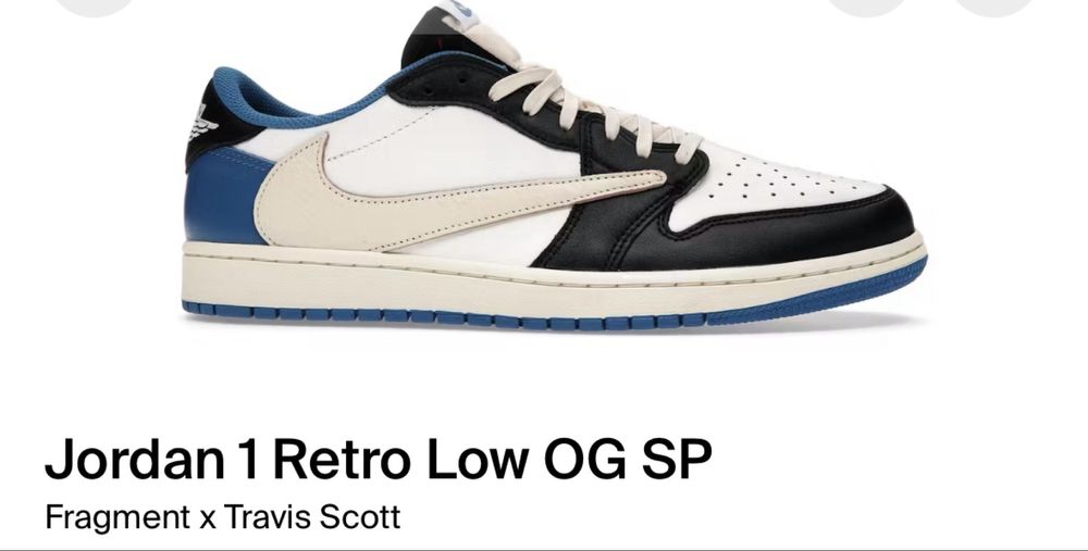 Jordan 1 Retro Low OG SP Fragment x Travis Scott e Travis Scott Mocha