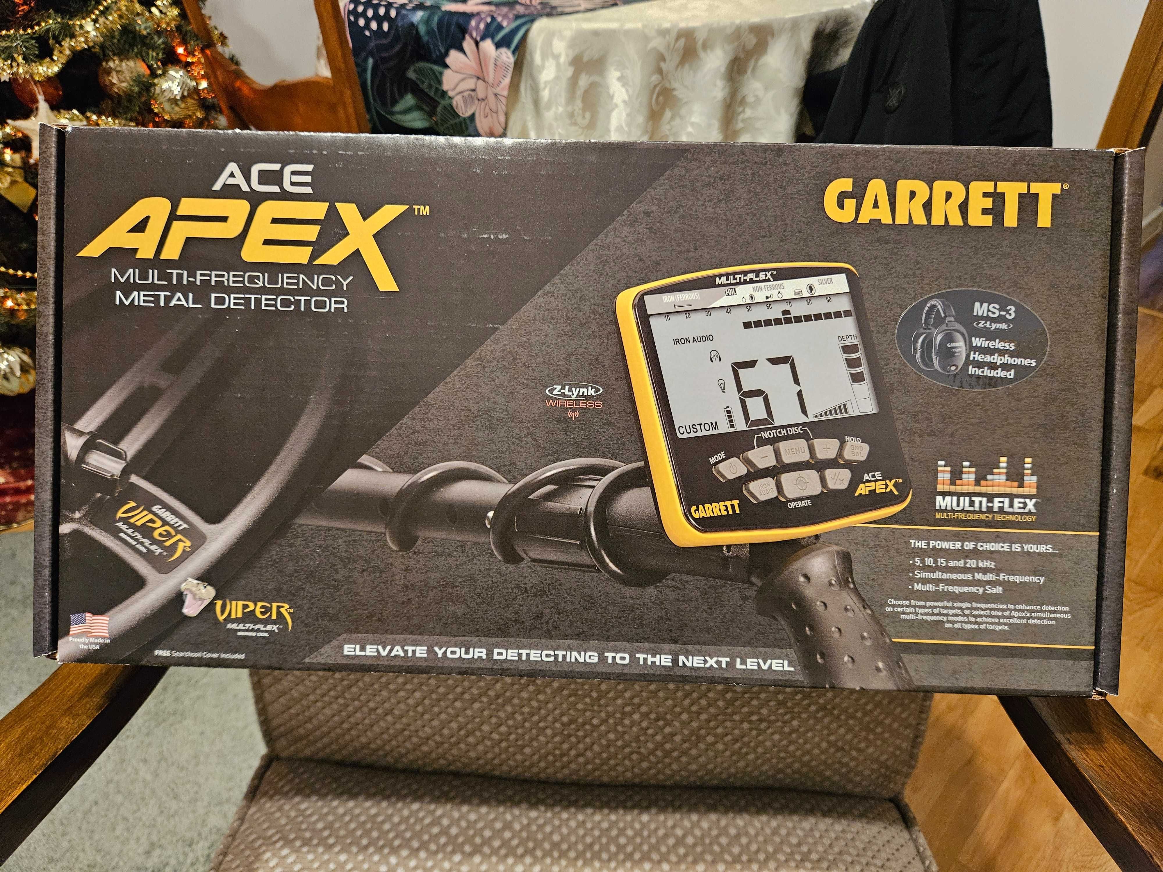 NOWY Detektor GARRETT APEX DD VIPER 6"×11" + MS-3 Z-Lynk
