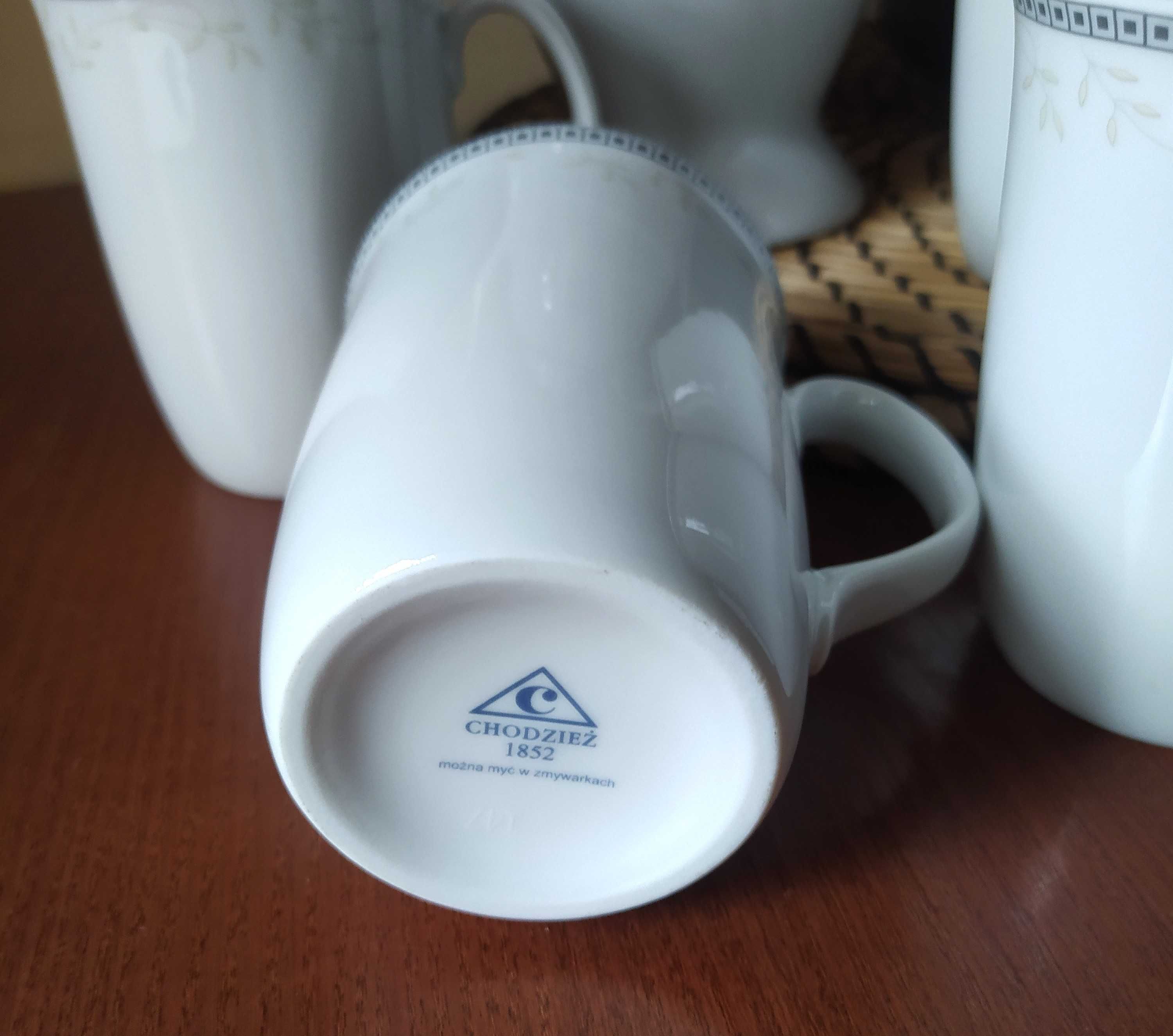 Porcelana Chodzież - Imbryk + 5 Kubków - Astra Line Marzenie Platynowe