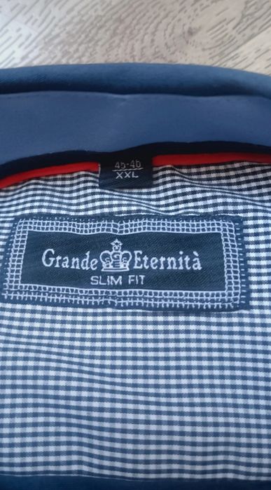 Granatowa koszula męska XXL 45/46