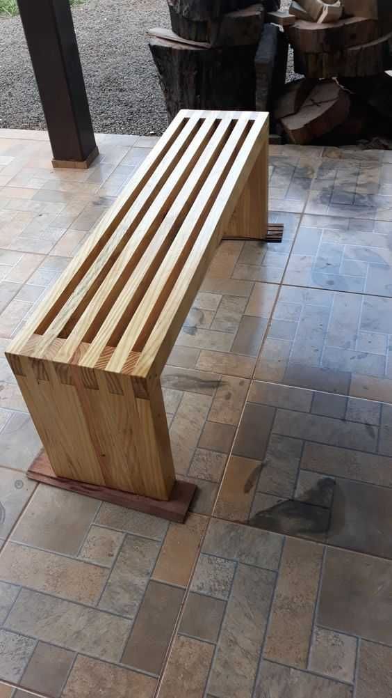 Ławka / stolik / stół / krzesło - Meble Lamele drewniane