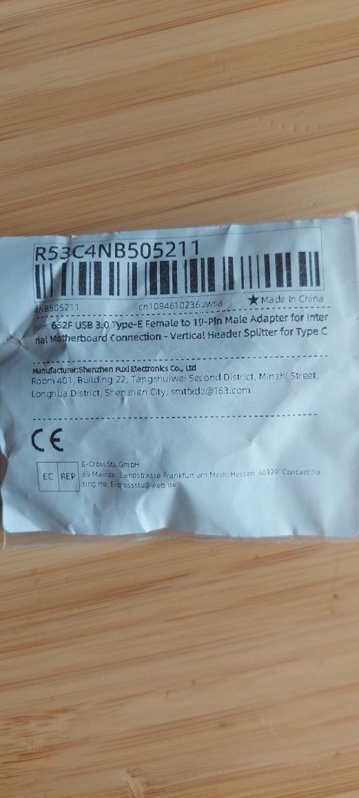 Adaptador USB E para 19 pin macho
