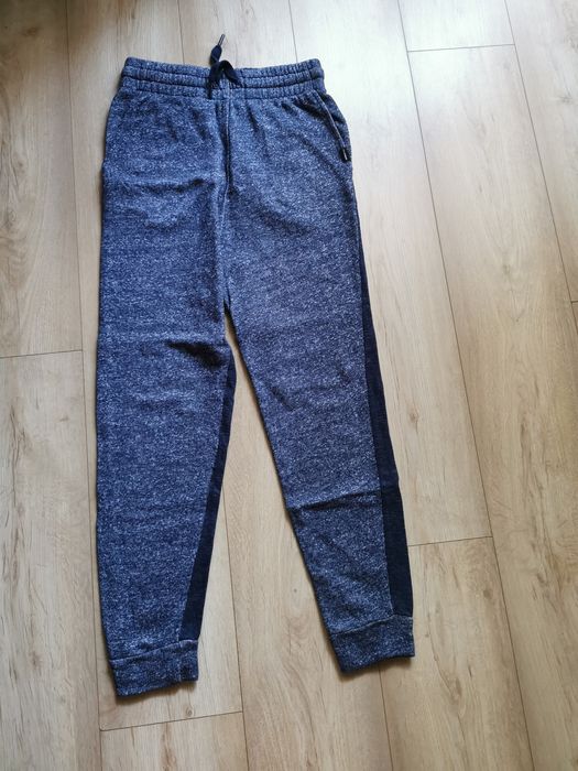 Spodnie dresowe dresy damskie 34 XS niebieskie granatowe melanż adidas