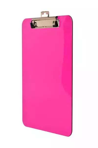 Deska z metalowym klipem A4 różowa. Tetis