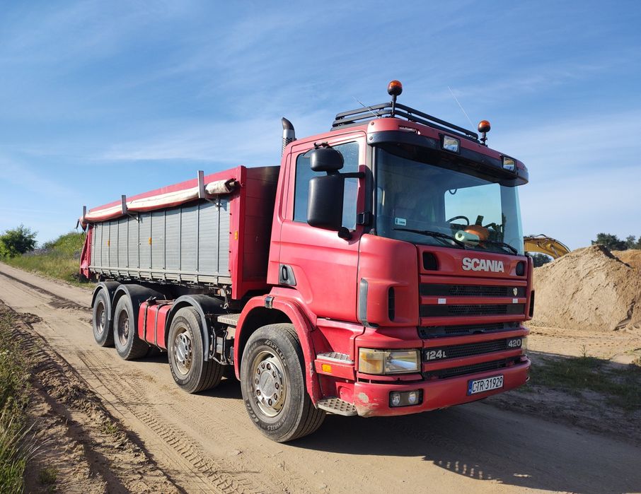 Scania 124 420 koni wywrotka hydroburta 8x4