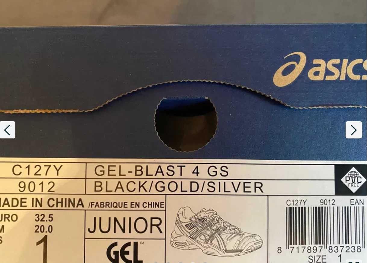 ASICS GEL BLAST JR новые кроссовки в коробке 100% оригинал!