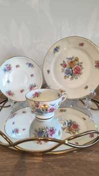 Rosenthal trio herbata porcelana motyl kwiaty