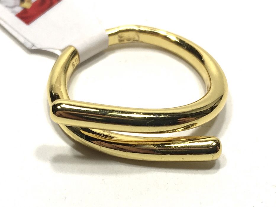 Złoty Damski pierścionek - pozłacane srebro bite proby 585 i 925