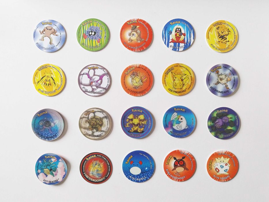 55 tazos POKEMON (52 diferentes) +2 master tazos | lote Matutano Tasty