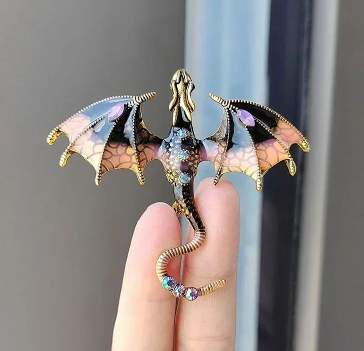 Брошка-кулон металл+стрази