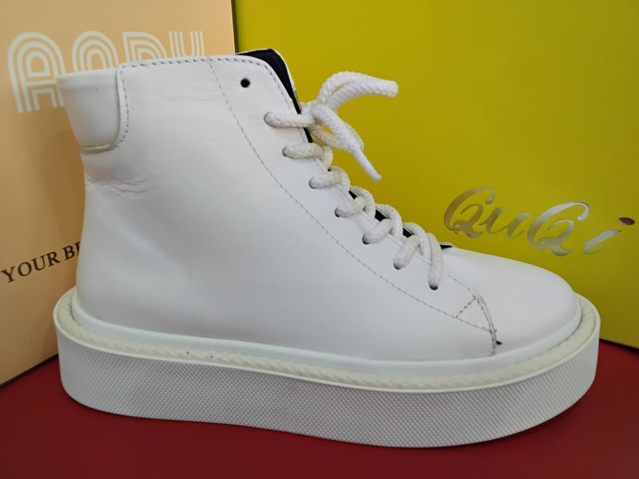 Черевики жіночі шкіряні на байці осінь