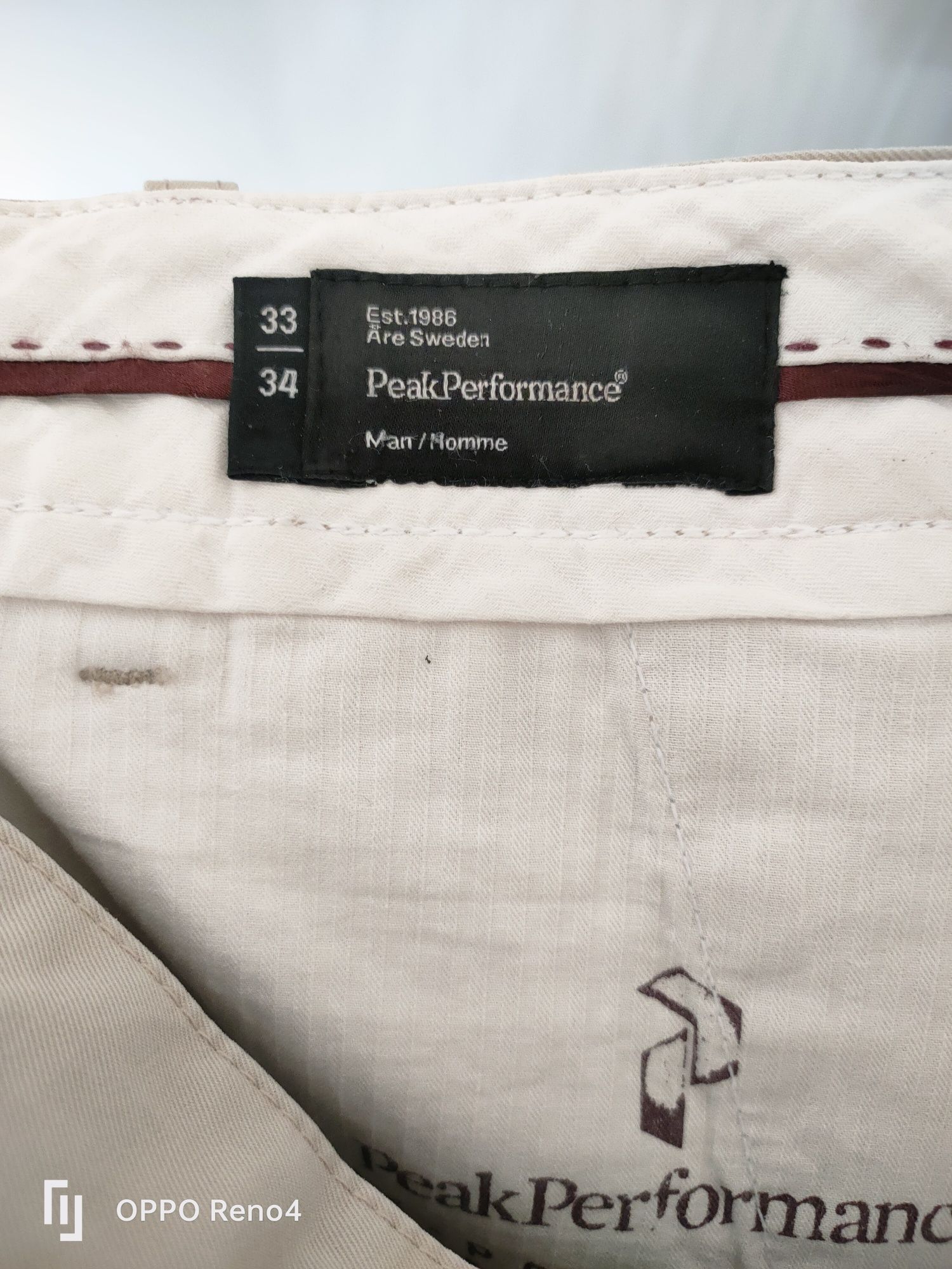 Męskie spodnie Chinos Peak Performance W33 L32