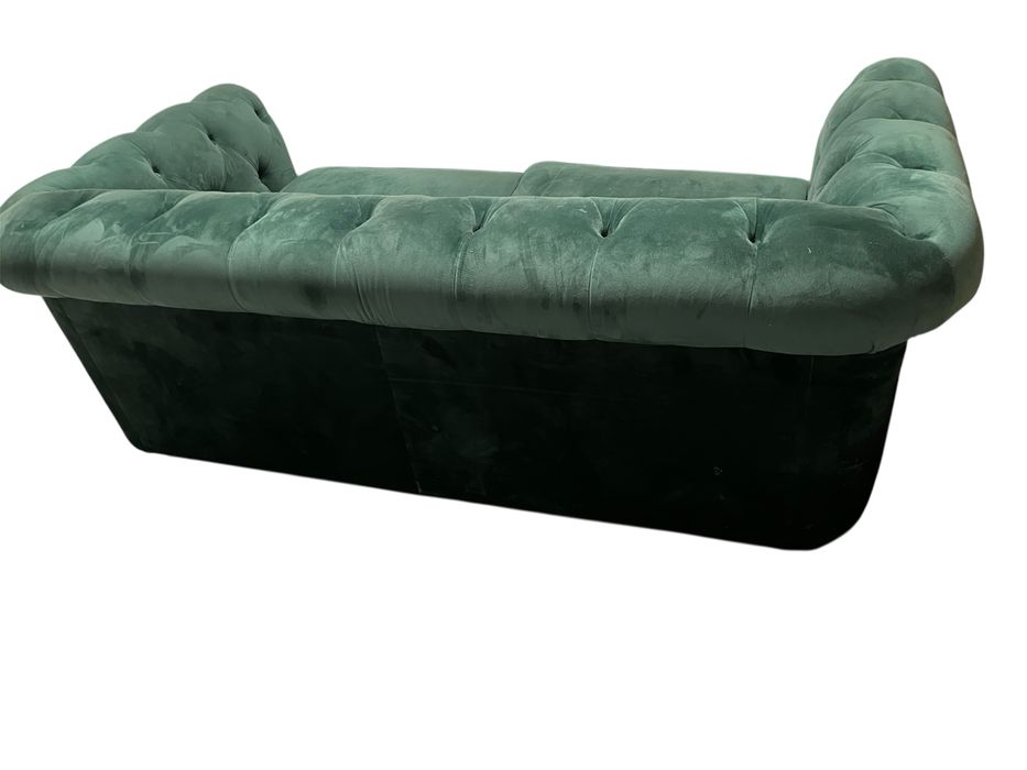 Sofa Chesterfield Rozkładana Butelkowa Zieleń