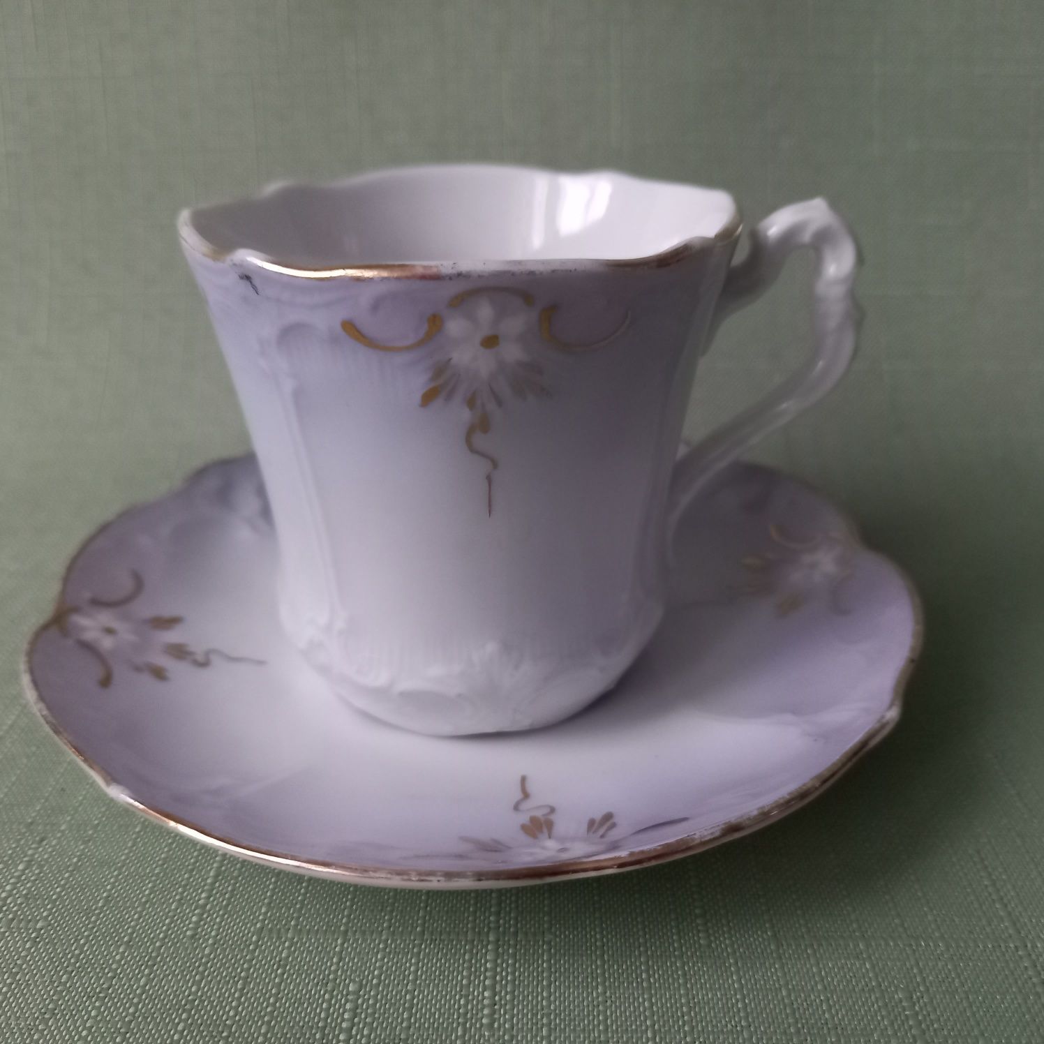 CT Carl Tielsch cieniowane duo, śląska porcelana