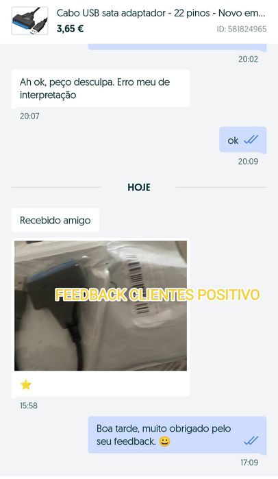 USB SATA Adapter Cable – 22-Pin – New, Sealed Packaging64284472392707123