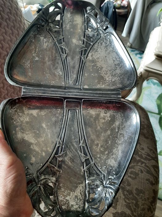 Patera secesyjna platerowana firmy Kayserzinn