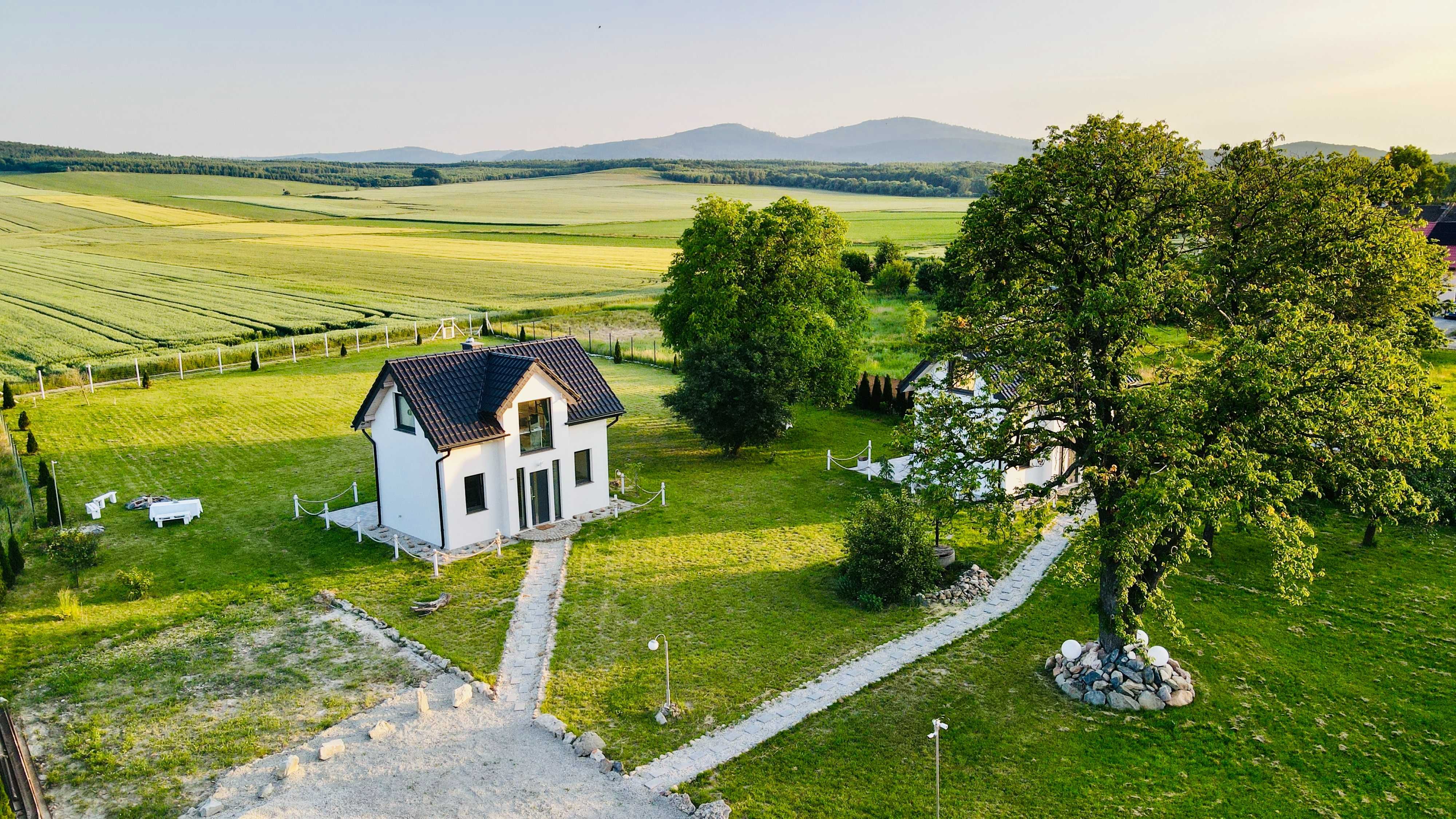 Luksusowy domek + ogród 5000 m², Łąka Prudnicka,Góry, Cisza, Rzeka.
