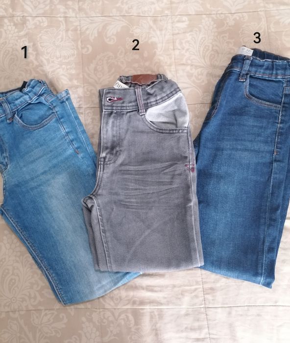 Lote de 3 calças de ganga 9-10A