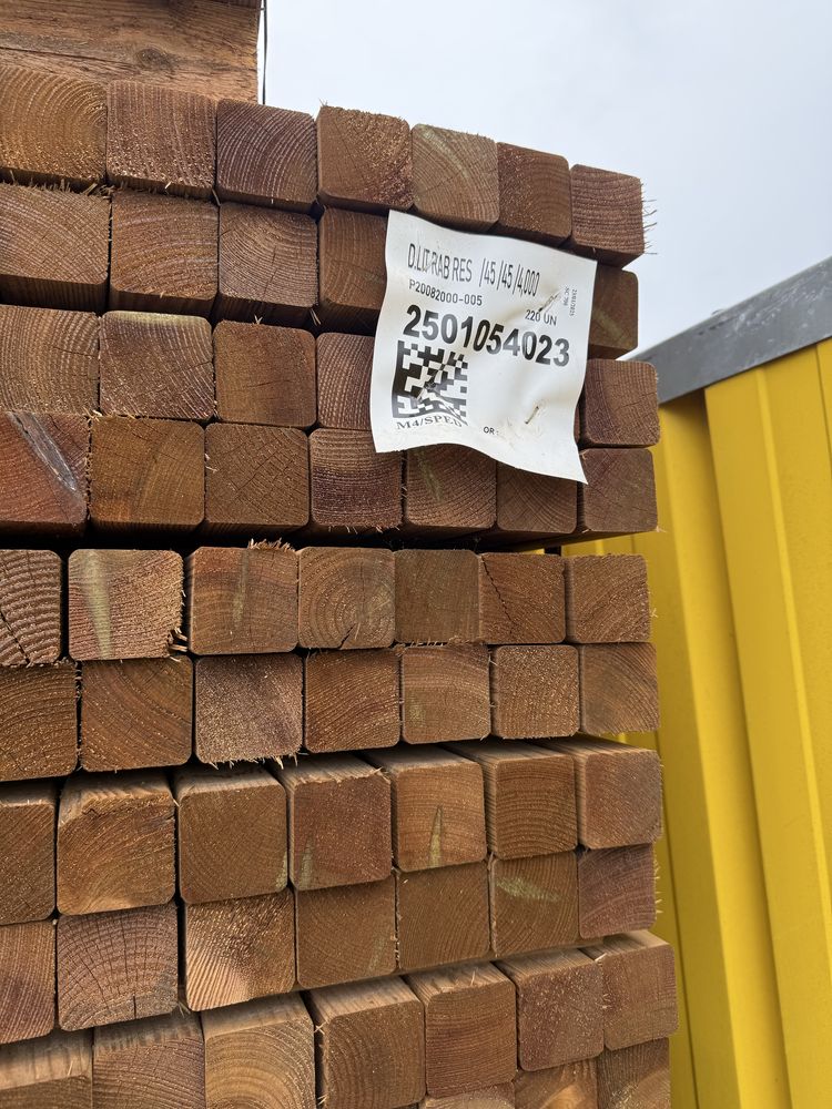 Kantowki legary slupki płotek impregnowane cisnieniowo 45x45x4000