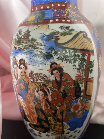 Lindo vaso japones vintage com relevo