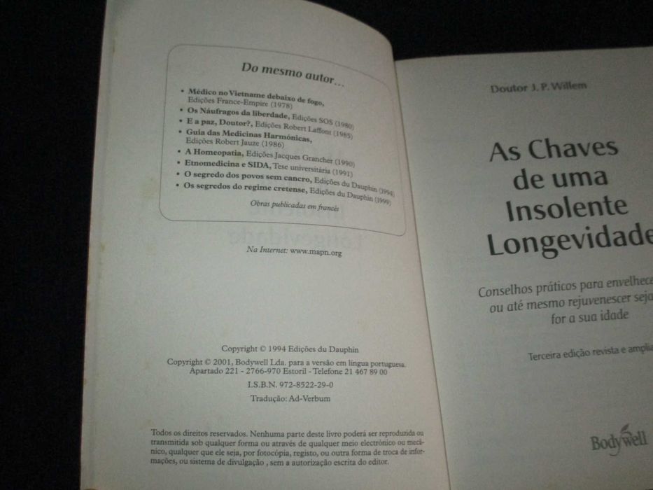 Livro As Chaves de uma Insolente Longevidade