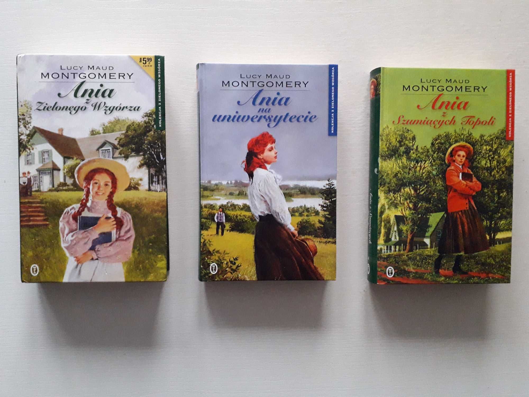 Ania z Zielonego Wzgórza tom 1, 3, 4
