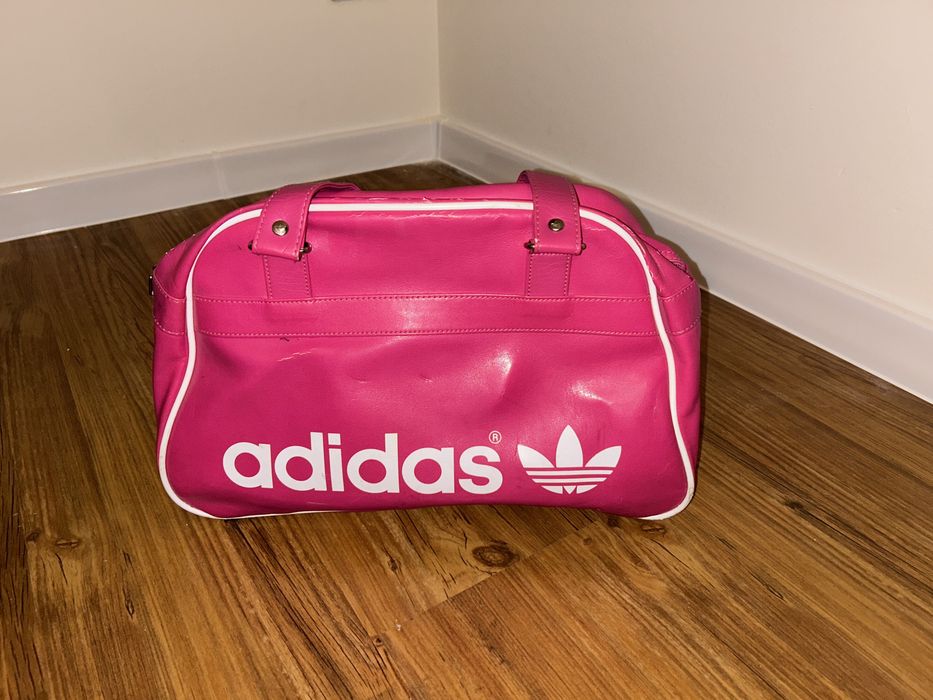Różowa skórzana torba Adidas
