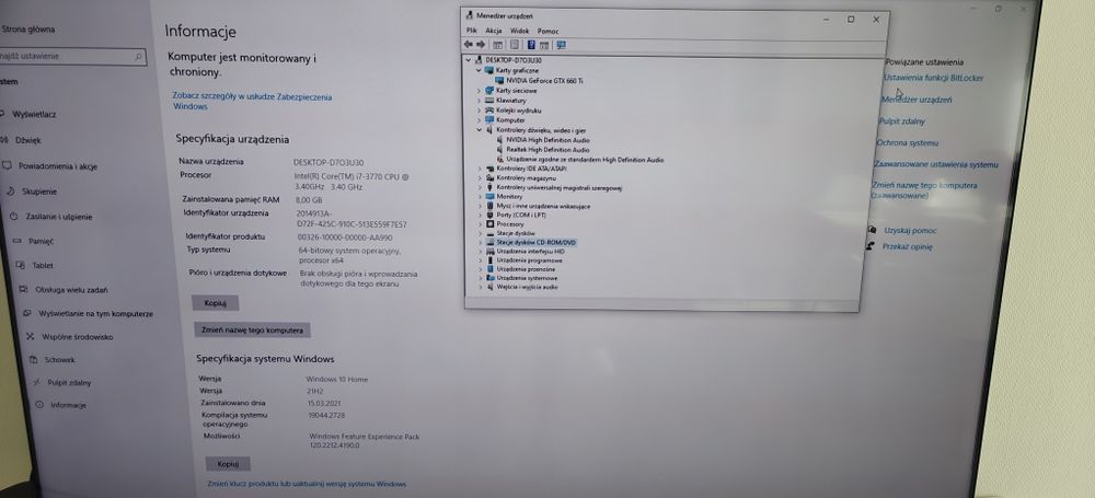 PC Komputer i-7, ge force GTX 660ti, 8gb ram, dysk 1Tb