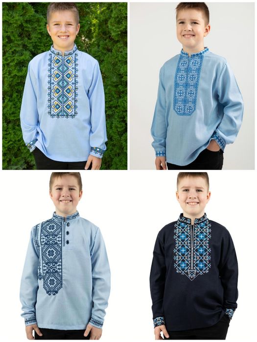 Лляна вишиванка для хлопчиків 92 98 104 110 116 122 128 134 140 146 15