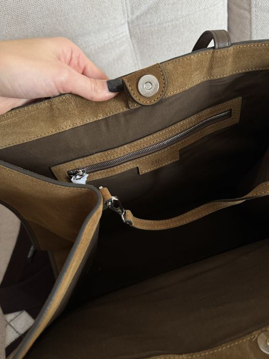 Сумка шоппер від Манго, Mango, замш!