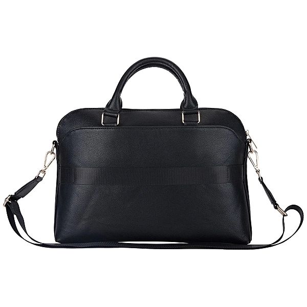 Torba Guess Grained Zipper Pocket Triangle Logo na laptopa 15" - czarn