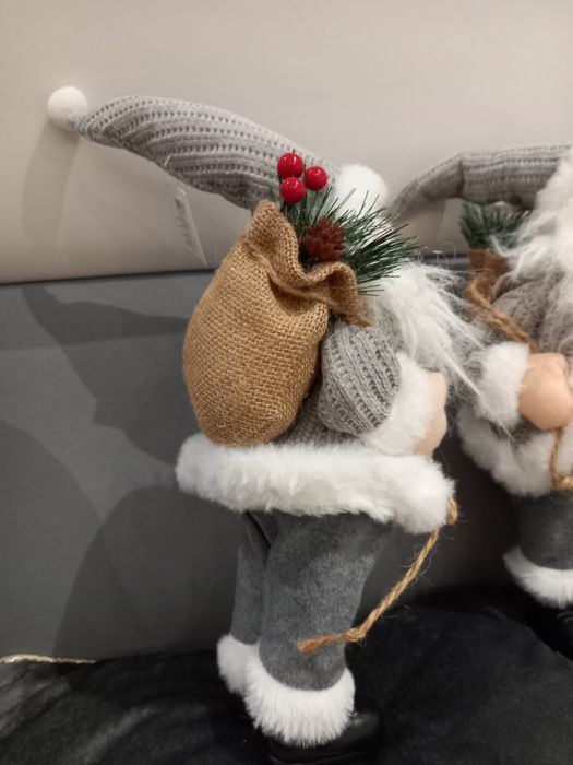 3  Mikołaje szare aż 40 cm !!