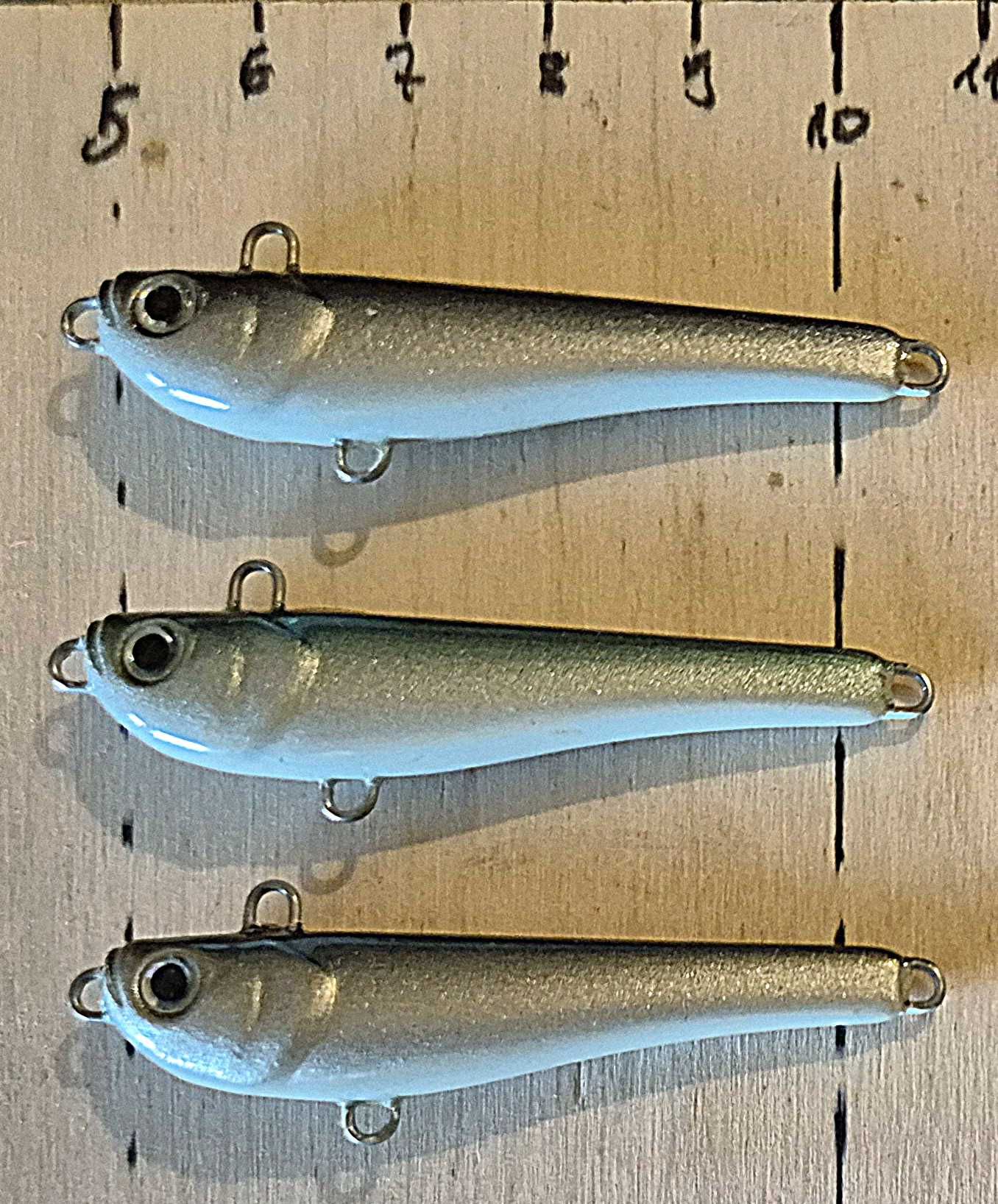 Z281 - woblery boleniowe - 3 x małe cykady - 5cm / 7g - nowe